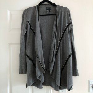 Anthropology Asymmetric Draped Knit Zip Cardigan